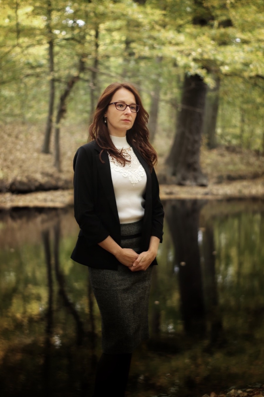 Klaudia Adamiec gestaltet eine Trauerrede